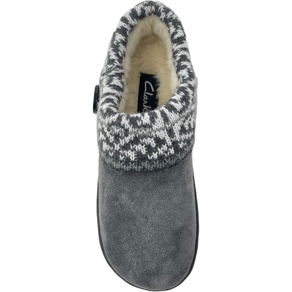 Women's Elegant Knit Scuff Slippers with Soft Fur Lining - Ideal Gift, Size 6 - Picture 2 of 4